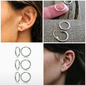 Sterling Silver Small Endless 10mm Round Unisex